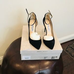 Jimmy Choo Lucy Half d’Orsay Suede Pump